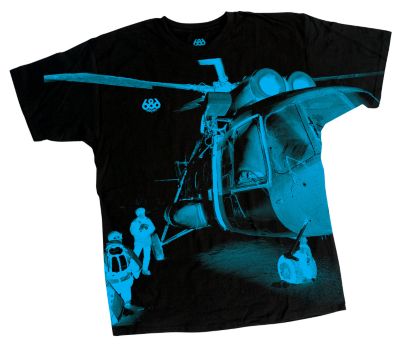 Men's Heli Front Belt S/S Tee - Black