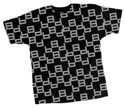Men's Check Front and Back Belt S/S Tee - Black