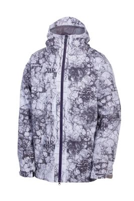 Men's Cracked Insulated Jacket - White Patterned