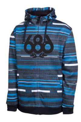 Men's Streak Bonded Tech Fleece - Black Patterned