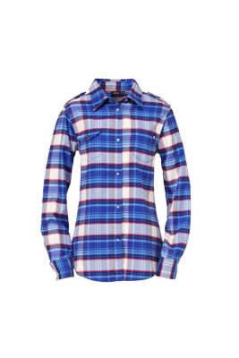 Women's Cold Air Riding Shirt - Blue Patterned