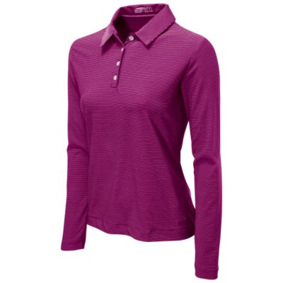 Women's UV Stripe LongSleeve - Medium Red/ Raspberry