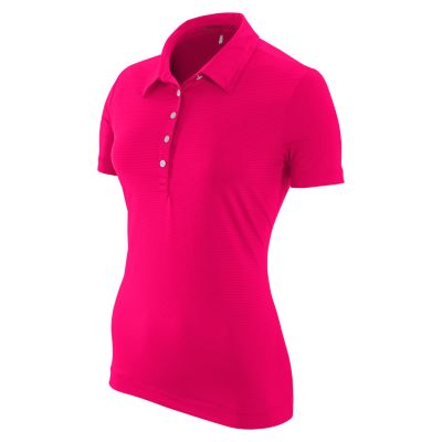 Women's Mini Stripe Polo - Pink