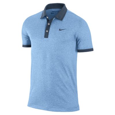 Men's Modern Color Block Golf Polo - Light Blue / Powder Blue