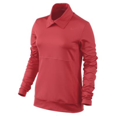 Women's Sport Convert Collar Long Sleeve Top - Red