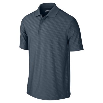 Men's Embossed S/S Polo - Navy / Dark Blue