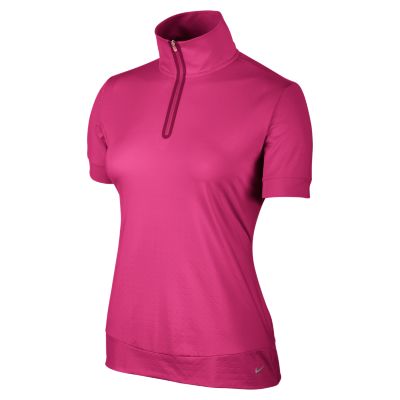 Women's Novelty Convert Zip SS Shirt - Pink