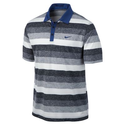 Men's Modern Stripe S/S Polo - Royal Blue / Sapphire
