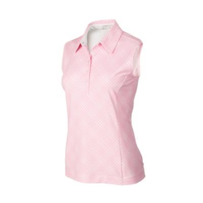 Women's Novelty Print Shortsleeve Polo - Pink