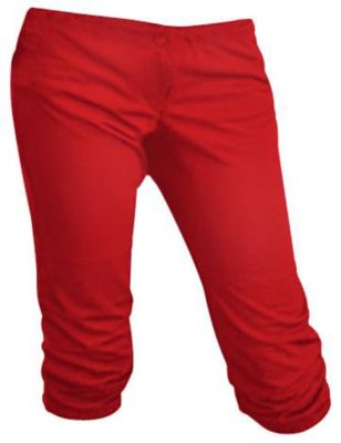 Women's Low Rise Softball Pants - Red