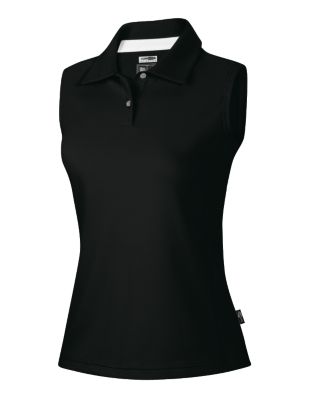Women's ClimaLite Sleeveless Pique Polo - Black