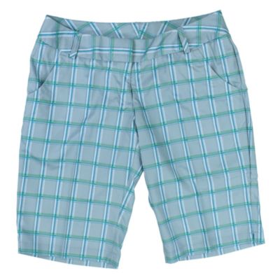 Women's Climalite Plaid Bermuda Short - Gray Patterned