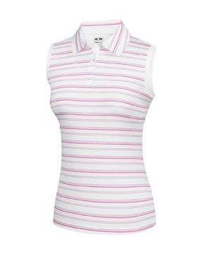 Women's Climalite Stripe Sleeveless Polo - Pink Pattern