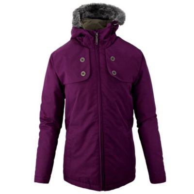 Women's White Fir Insulated Hood Jacket - Purple
