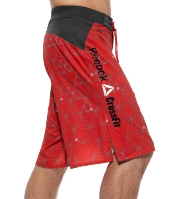 Men's XCF Printed Board Short - Red Patterned