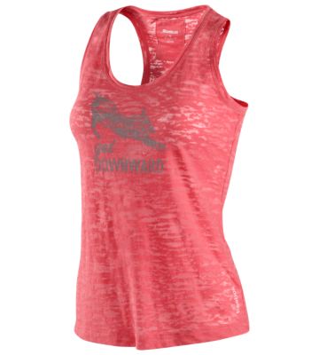 Women's Yoga Burnout Dog Tank - Red