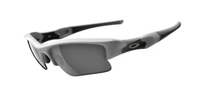 Flak Jacket Xlj - Polished White / Black Iridium