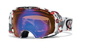 Airbrake Red/White Shattered Goggle, HI Persimmon Lens