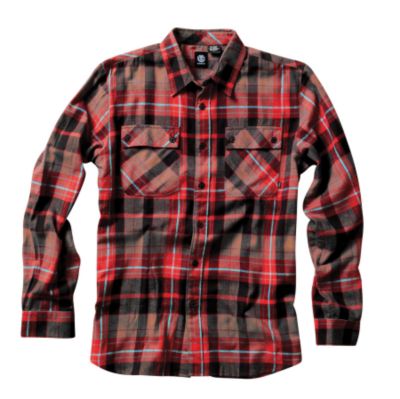 Men's Derivative Flannel – Red Patterned