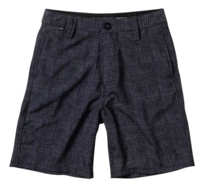 Boy's Grid Water Short - Black