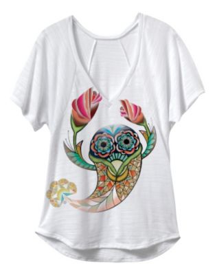 Women's Crayfish Slub V Neck Tee - White