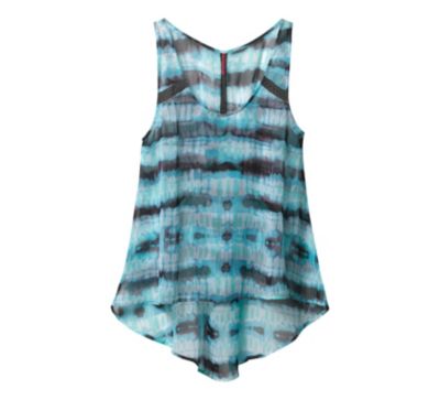 Women's Hannah Chiffon Tank - Blue Patterned