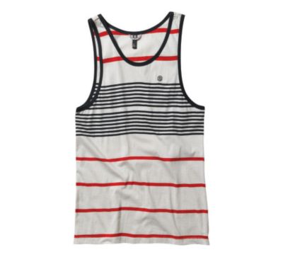 Men's Jake Tank Top - White Patterned