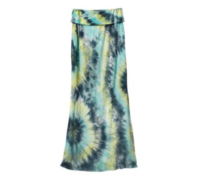 Women's Salinas Maxi Skirt - Green Patterned