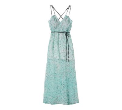 Women's Malibu Maxi Dress - Green Patterned