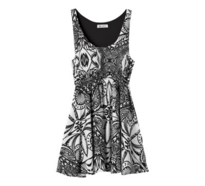 Women's Concert Dress - White Patterned