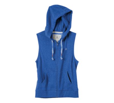 Women's Playlist Sleeveless Zip Hoody - Blue