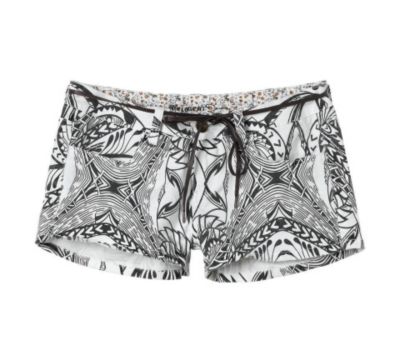 Women's Concert Short - White Patterned