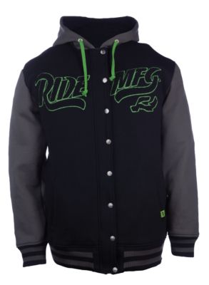 Men's Varsity Full Zip Jkt - Black