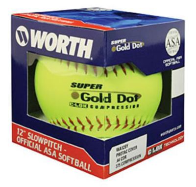 Super Gold Dot .44 cor Slowpitch Softball - Yellow