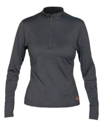 Women's Micro-Elite Chamois Solid Zip-T - Black