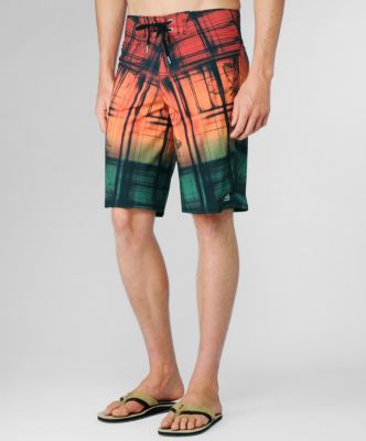 Men's Floral Blur Boardshort - Rasta