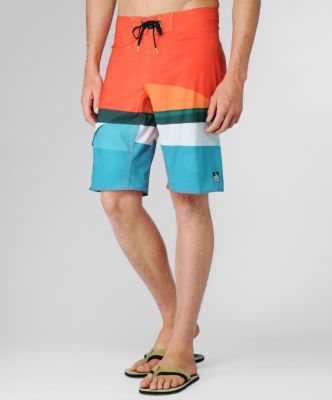 Men's Ondulatory Boardshort - Orange Patterned