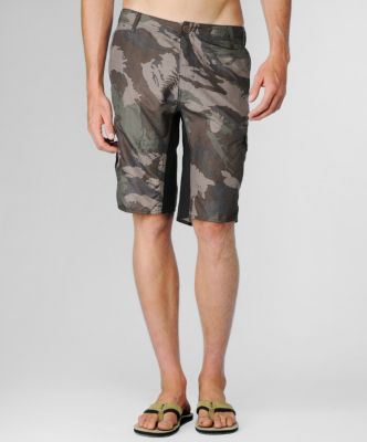 Men's Modern Gypsy Cargo Short - Green Patterned
