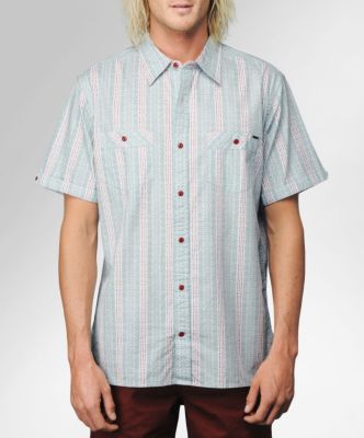 Men's Kickback Palapa Ss Woven Shirt - Gray