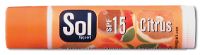SPF 15 Citrus lip balm with Organic Olive oil