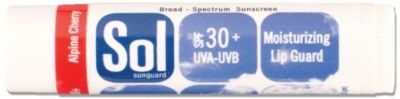 SPF 30 Cherry lip balm clear zinc