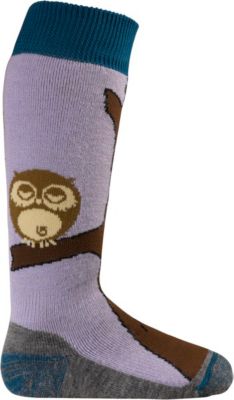 Girls' 1Pk Party Sock M/L Owl