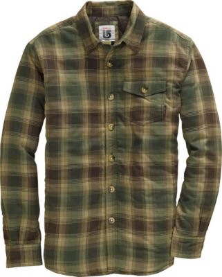 Men's Windsor Quilted Flannel - Green Patterned