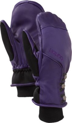 Women's Burton Favorite Leather Under Mitt - Purple