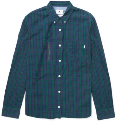 Men's Manchester Long Sleeve Woven Top - Dark Green /  Moss