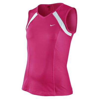 Girl's Refined Border Tennis Tank - Pink
