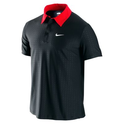 Men's Dri-FIT Open Tennis Polo - Black