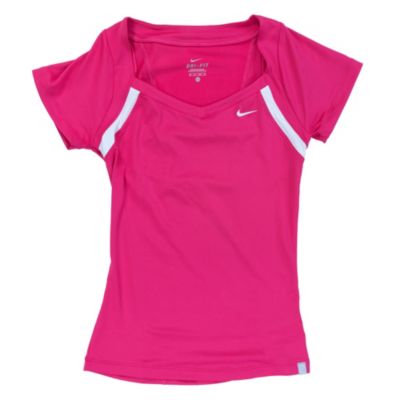 Women's Border SS Top - Pink