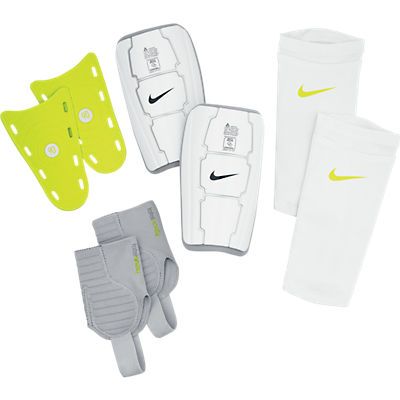 T90 EXP Moldable Shinguard - White / Volt