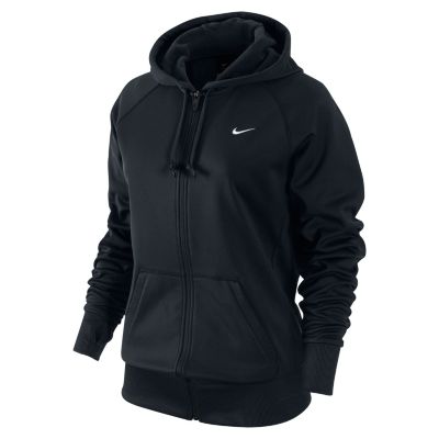 Women's Full Zip Poly Fleece Hoody - Black